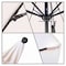 California Umbrella 7.5' Black Aluminum Market Patio Umbrella, Olefin White 194061334683 - alternate 2